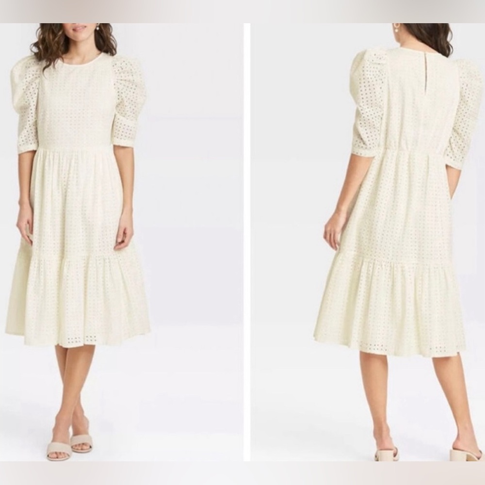 a new day Eyelet Tiered Dress